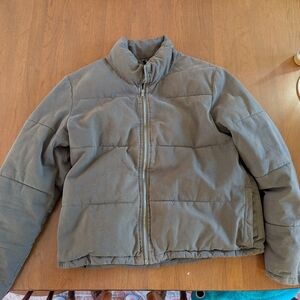 Brandy Melville Olive Green Puffer Jacket